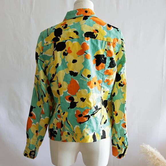 Richard Malcolm Linen Multicolor button-down top size 10P - Picture 3 of 3